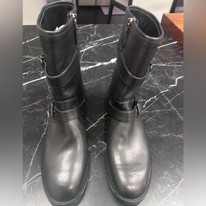 Manolo Blahnik Buckled Leather Ankle Boots